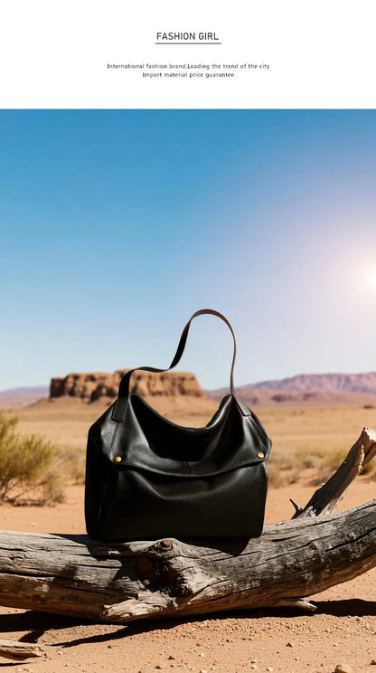Damen Handtasche aus echtem Leder mit großer Kapazität