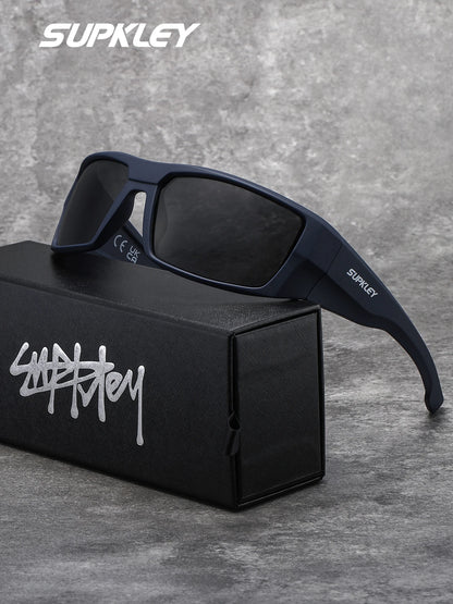 Sonnenbrille Reitstil Rechteck polarisiert UV400 Unisex Geschenk