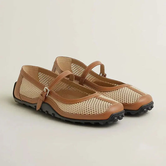 AIYUQI frauen Ballett Schuhe 2025, Neue Mesh Atmungsaktive Nicht-slip Weibliche Sandalen Große Größe Flache Fischer Schuhe Für frauen