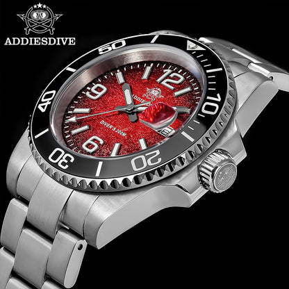 Herren-Taucheruhr 41 mm mit 316L-Stahl und 200 m Tiefe