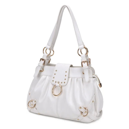 Damen-Schultertasche aus PU mit Reißverschluss Großes Fassungsvermögen und Innenfächern für Alltag