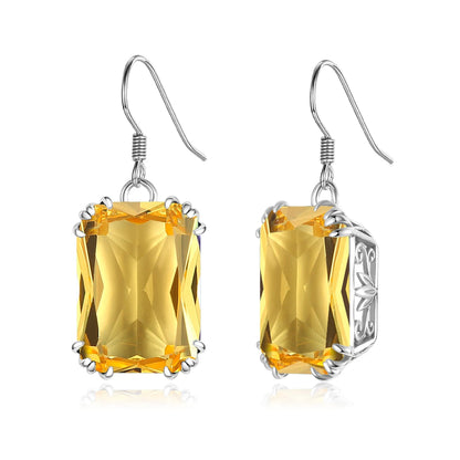 Damen-Tropfenohrringe aus 18K Goldplattierung mit synthetischem Rubin 13x18 mm für besondere Anlässe