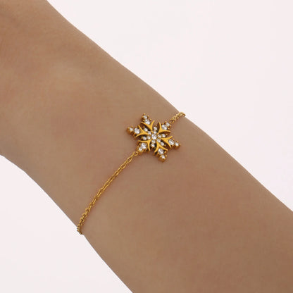 Damen-Armband Schneeflocke mit Zirkonia