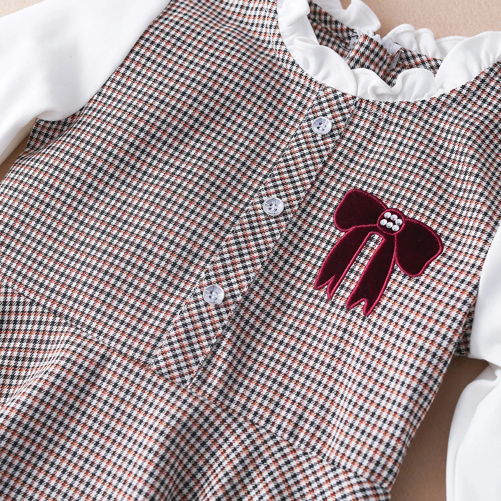 Mädchen Prinzessin Kleider Frühling Herbst lässig Kinder Langarm Plaid Kleidung 4-12 Jahre täglich Kinder Kleider