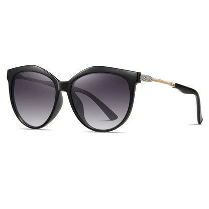 Damen-Sonnenbrille Cat Eye oval Farbverlauf UV400 polarisiert Basis