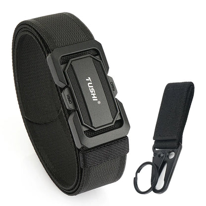 Herren-Gürtel aus Nylon mit Schnellverschluss, elastisch und verstellbar, robuster Outdoor-Alltagsbegleiter