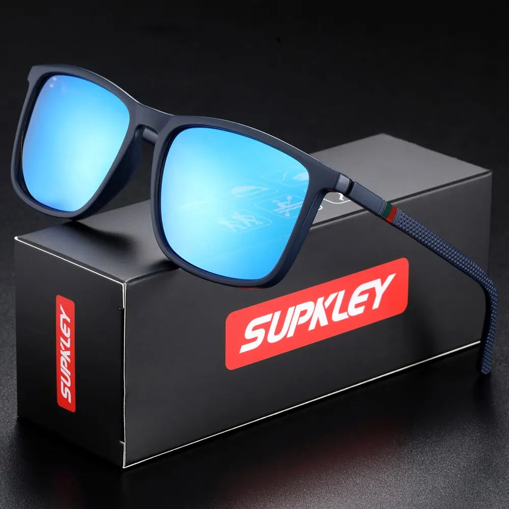 Sonnenbrille Sport quadratisch polarisiert leicht Herren Original-Etui