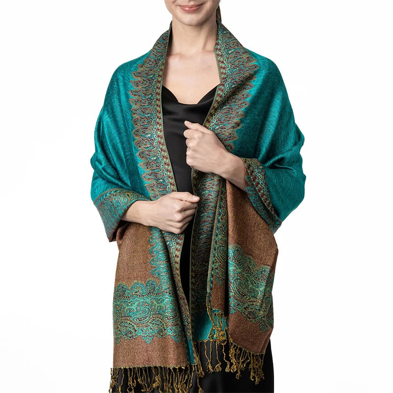 Damen Winterschal Kaschmir Plaid warm Pashmina Bandana Quaste Qualität