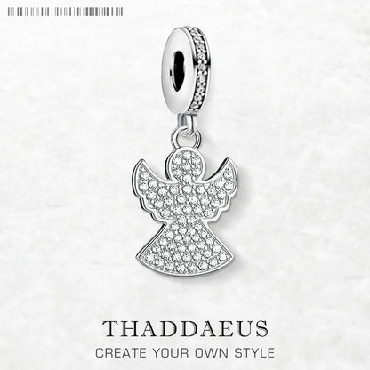 Damen-Charm-Anhänger Schutzengel Glück aus Sterlingsilber