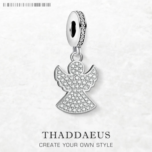 Damen-Charm-Anhänger Schutzengel Glück aus Sterlingsilber