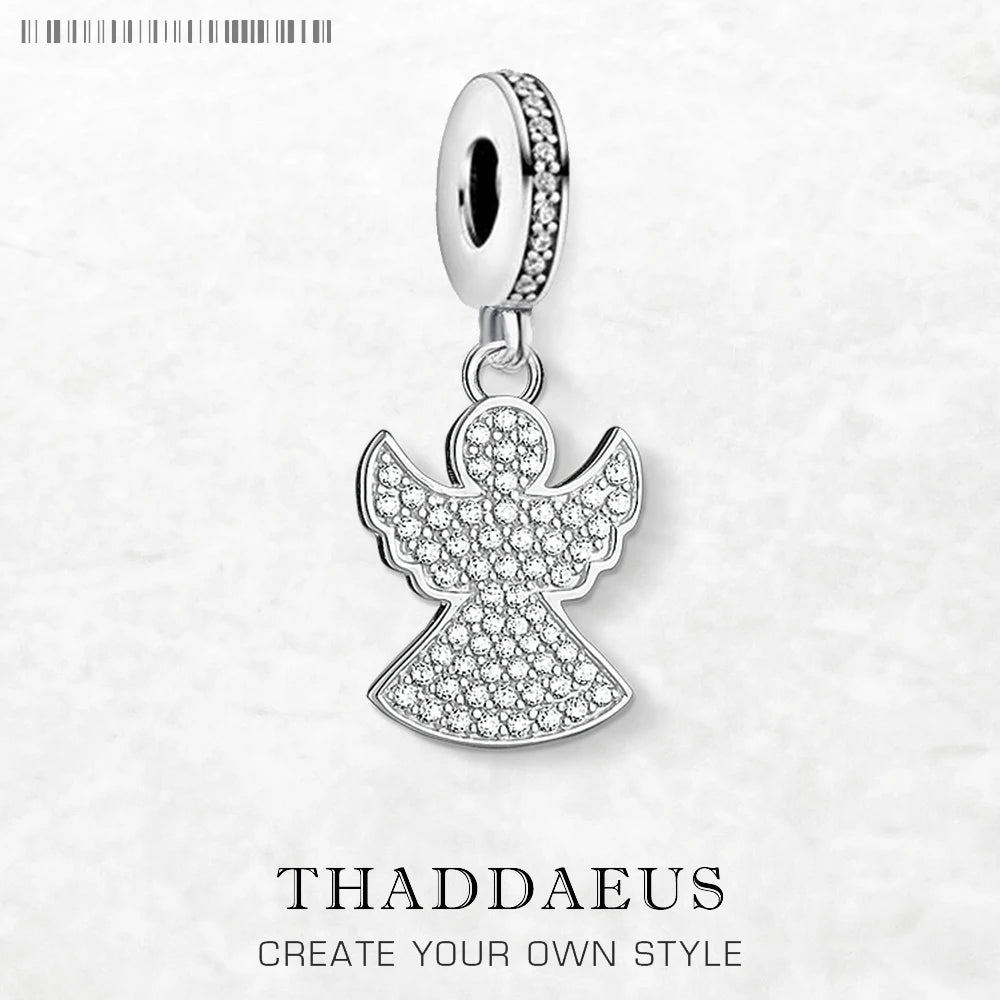 Damen-Charm-Anhänger Schutzengel Glück II aus Sterlingsilber