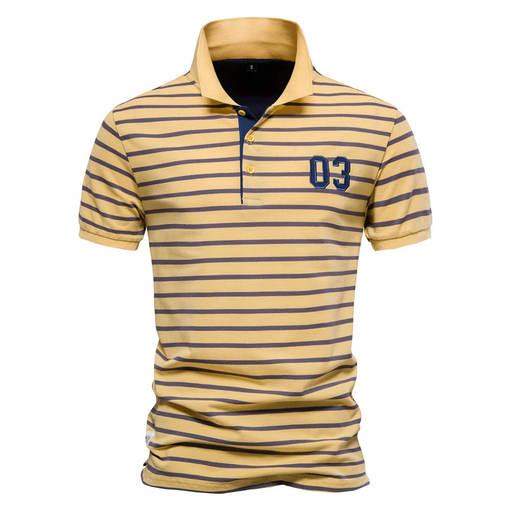 Premium Herren Poloshirt Aus Baumwolle Mit Kontrastakzent