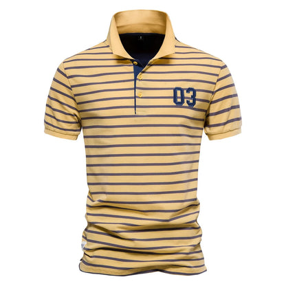 Premium Herren Poloshirt Aus Baumwolle Mit Kontrastakzent