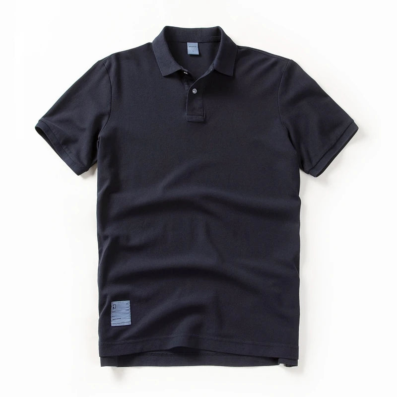 Polo-Shirt Neue Sommer Revers Elastizität T-shirt Einfarbig Mode Kurzarm Business Casual Männer Kleidung M-3XL BP13200