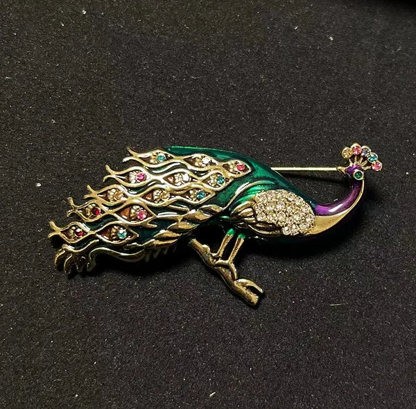 Brosche Katze Schmetterling Kristall Strass Barock Palast Tier Emaille Unisex