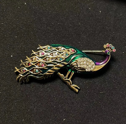 Brosche Katze Schmetterling Kristall Strass Barock Palast Tier Emaille Unisex