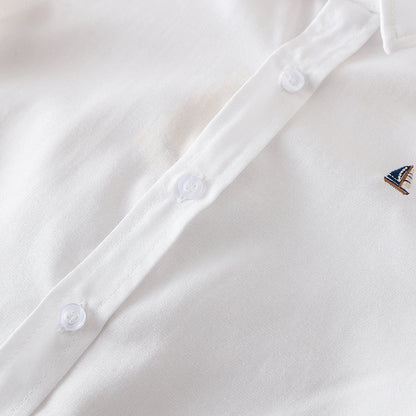 Jungen Sommer hemd neue Kinder Baumwolle Kleidung Schuluniform Kinder Turn-Down-Kragen Kurzarm Kleidung 5-12 Jahre