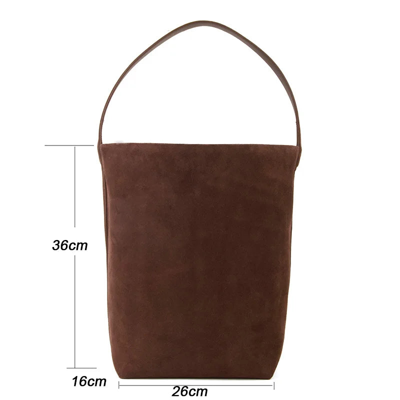 Top Layer Suede Bucket Tote | Große Tasche Aus Kuhleder