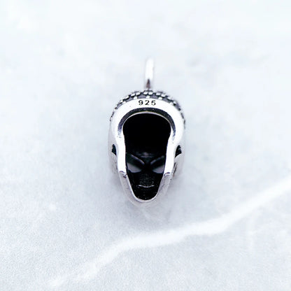Damen-Charm-Anhänger Totenkopf Skelett Rebel aus Sterlingsilber