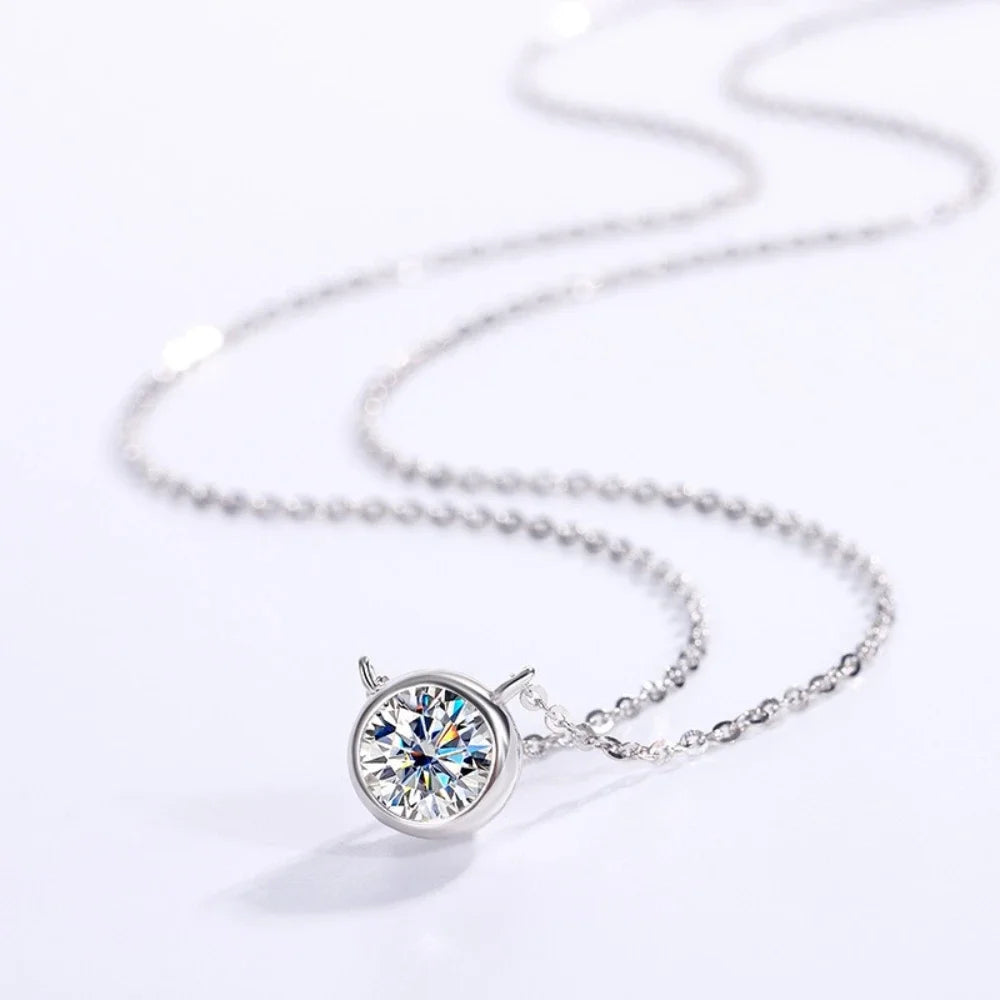Damen-Schmuckset Halskette Ohrringe und Ring mit Moissanit