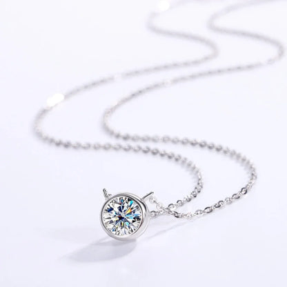 Damen-Schmuckset Halskette Ohrringe und Ring mit Moissanit