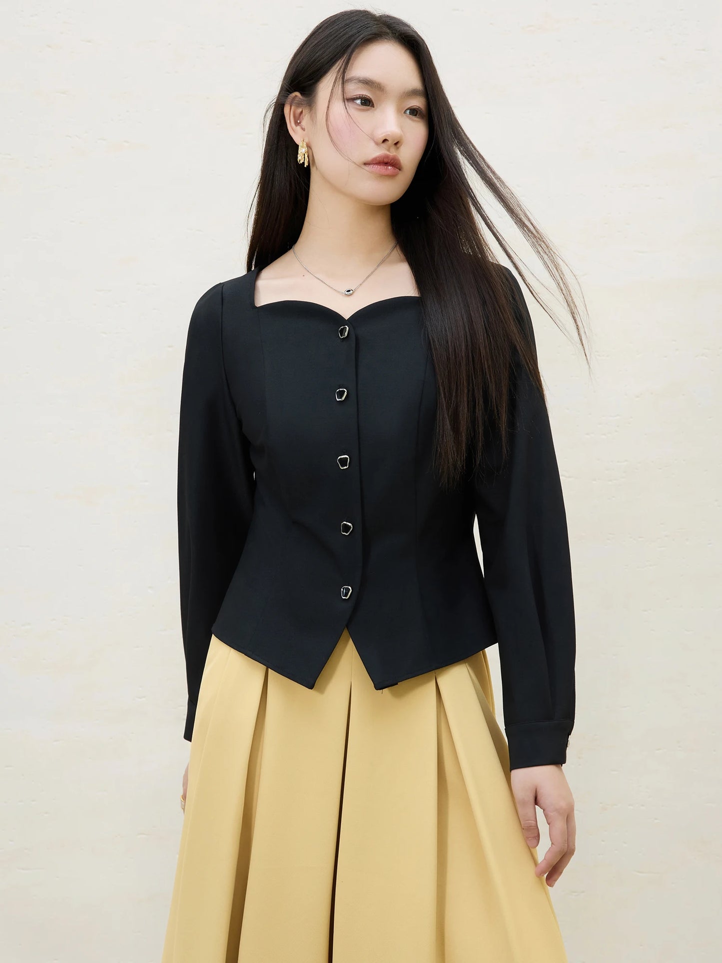 Langärmlige Damenbluse aus 100% Baumwolle in Blau und Pink – ideal für den Herbst und den Arbeitsalltag