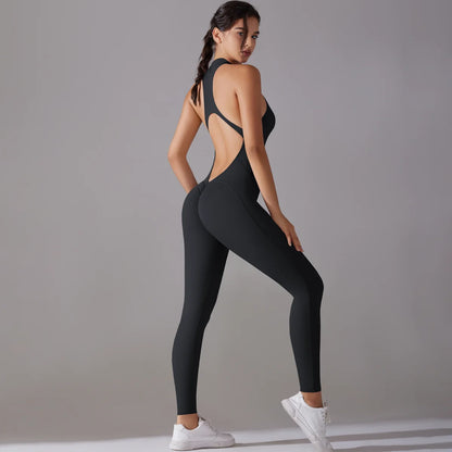 Damen-Bodyshaper mit Push-up, ärmellos, schmaler Schnitt, schwarz, Rückkreuzträger
