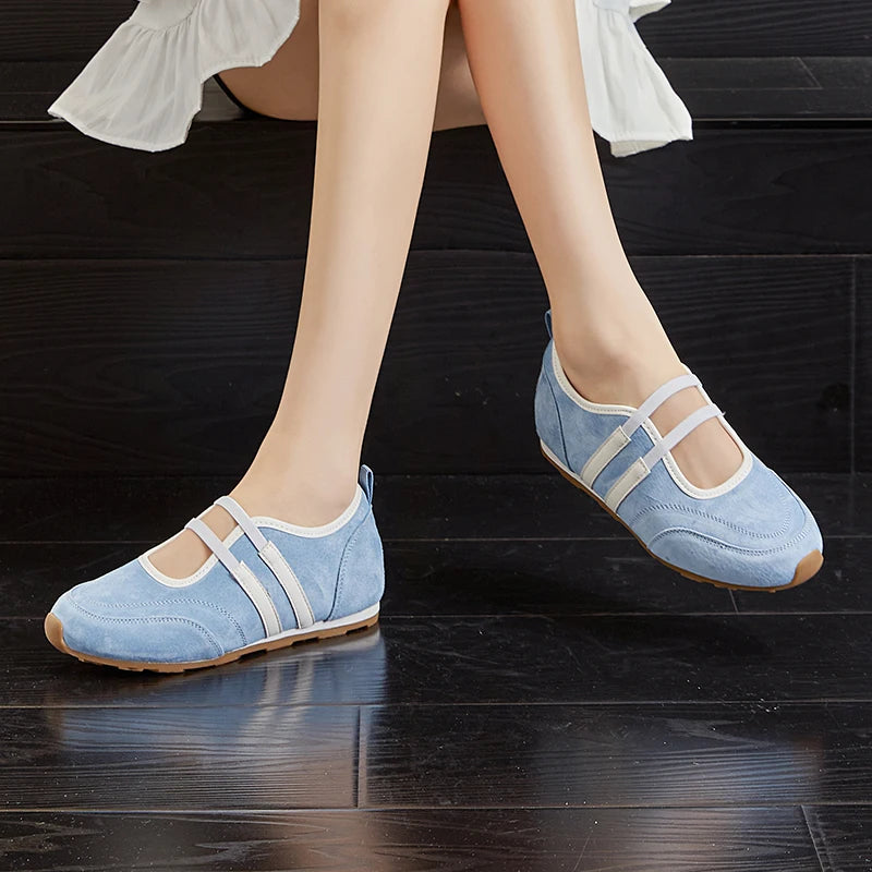 AIYUQI 2025 neue frauen flache Dexun schuhe Nicht-slip flache Mary Jane weibliche Schuhe Große größe ballett Turnschuhe für frauen