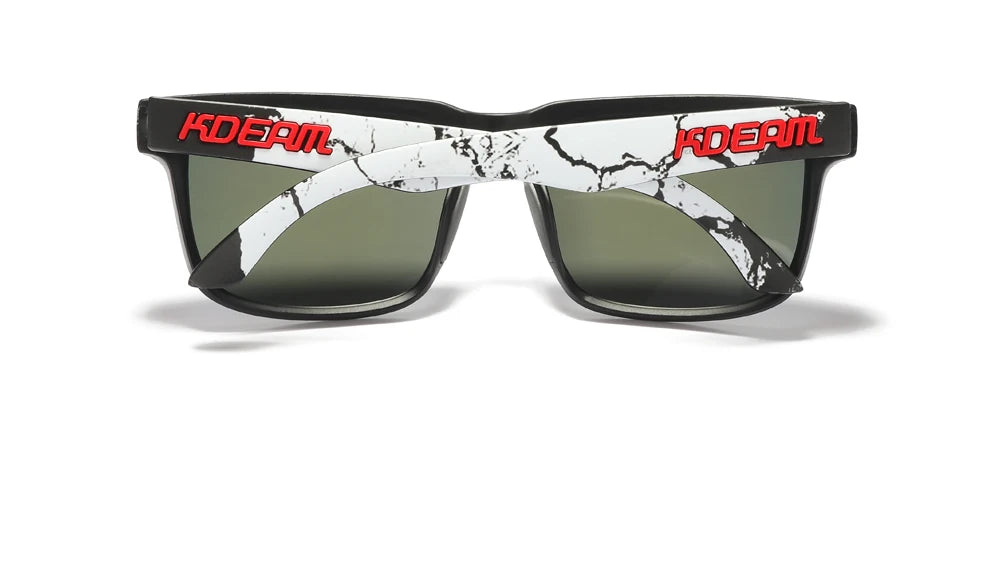 Sonnenbrille quadratisch polarisiert Reißverschlussetui 30 Farben Unisex