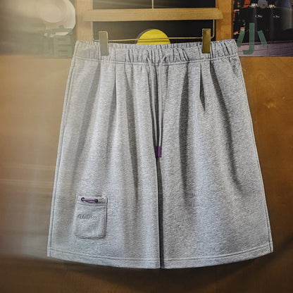 Herren Jogger-Shorts aus atmungsaktivem Material mit elastischer Taille und lockerer Passform