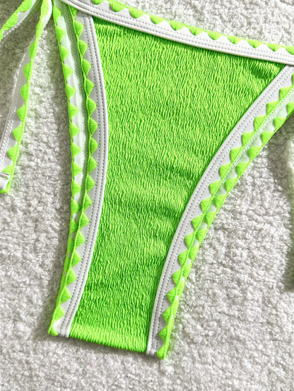 Verführerisches Damen-Bikini-Set in Unifarben – ideal für Strand und Pool