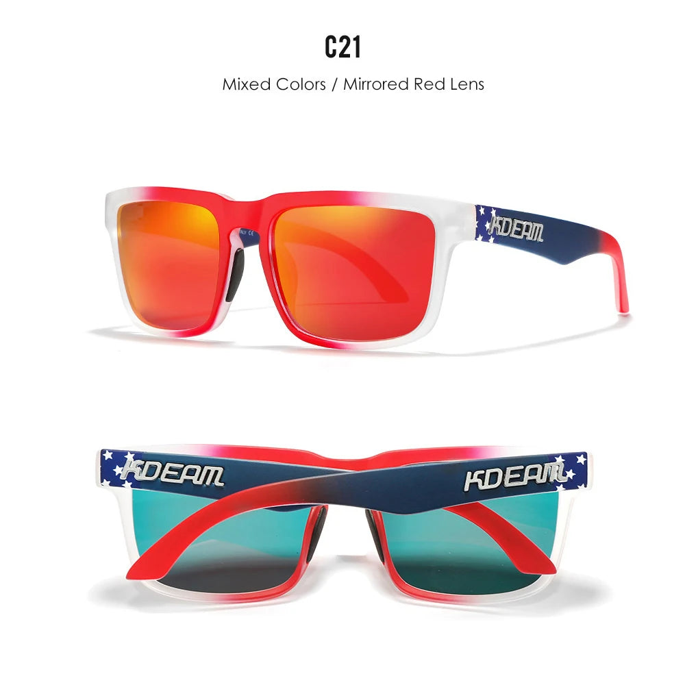 Sonnenbrille quadratisch polarisiert 37 Farben UV400 lässig Outdoor Unisex