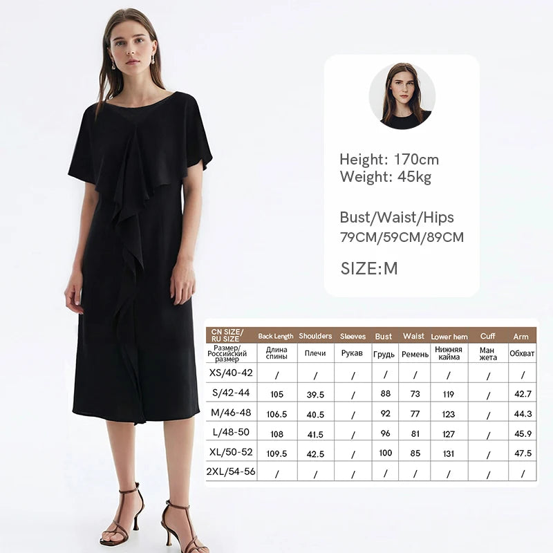 Elegantes Schulterfreies Midi Damenkleid Für Berufstätige