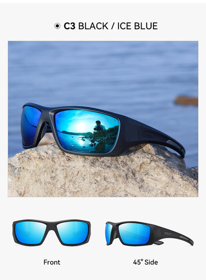 Sonnenbrille Radfahren TR90 polarisiert 1,2mm Glas Gummisteg Herren