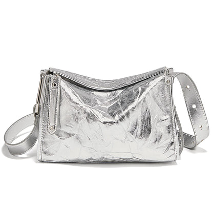 Damen Schulter Tasche aus echtem Leder im Boston Bag Design