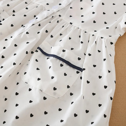 Girls Summer Dress with Polka Dot for 2-6 Years Kids Soft Breathable 100% Cotton Clothes Children Princess Dresses