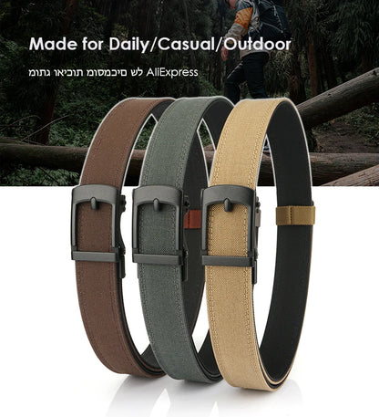 VATLY EDC Casual Gürtel Herren Nylon Rigid Military Automatik-Schnalle