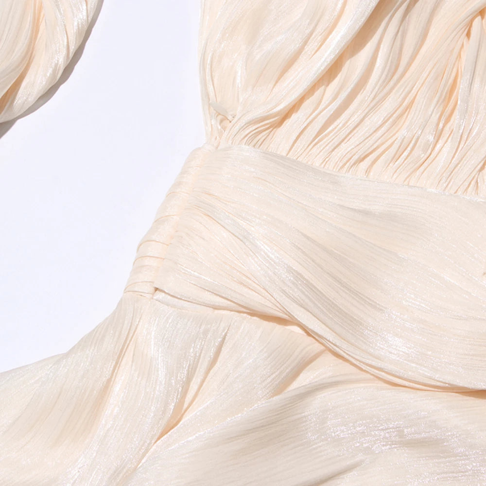 Elegantes Damen-Tunikakleid mit Rundhalsausschnitt, langen Ärmeln und Patchwork-Design