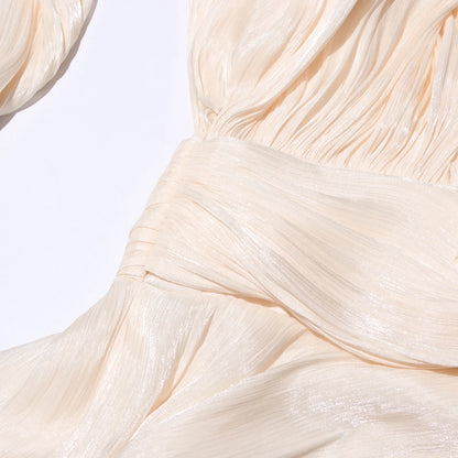 Elegantes Damen-Tunikakleid mit Rundhalsausschnitt, langen Ärmeln und Patchwork-Design