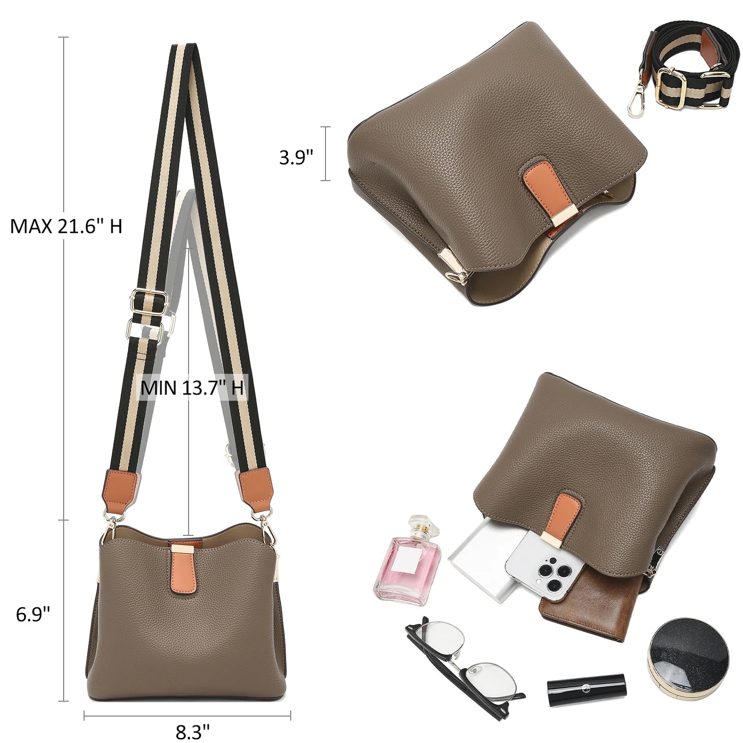 Damen Schulter Tasche im Retro Look