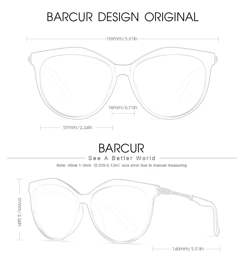 Damen-Sonnenbrille Cat Eye oval Farbverlauf Spiegel polarisiert