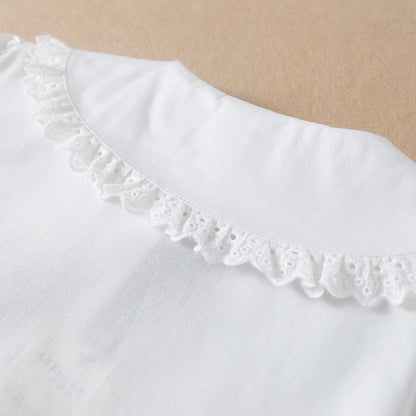 Entzückende weiße bestickte Bluse für Mädchen, speziell für Mädchen im Alter von 5 bis 12 Jahren