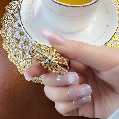 Damen-Ring Stern magisch Boho Vintage aus Sterlingsilber