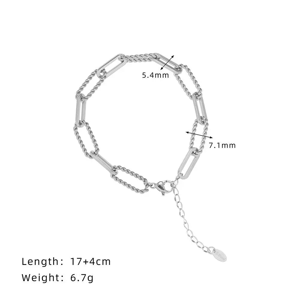 Damen-Armband Büroklammer aus Titanstahl