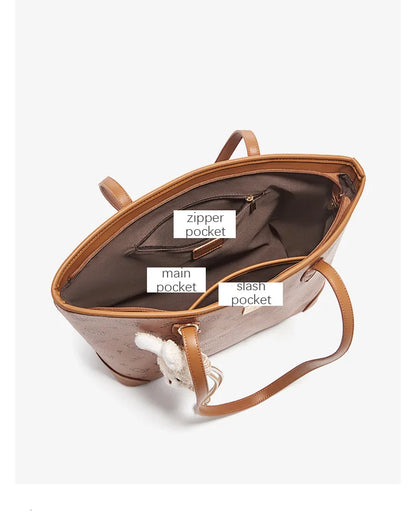 Damen Schultertasche Aus PU-Leder Mit Großer Kapazität Und Alltagslook