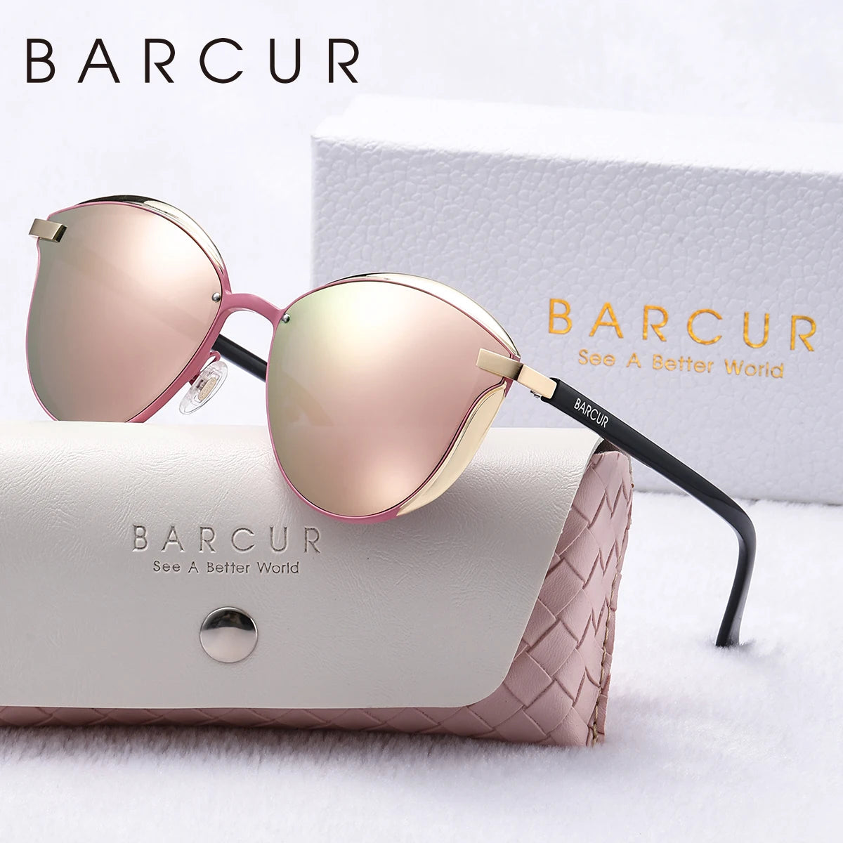 Damen-Sonnenbrille Katzenauge Urlaub UV400 polarisiert Modeaccessoire