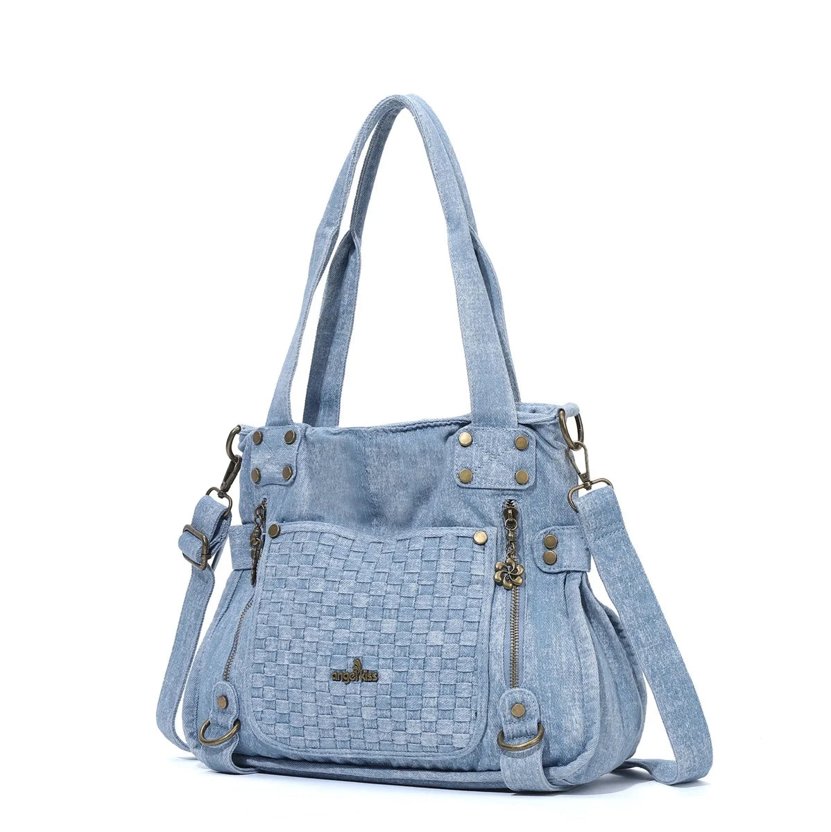 Damen-Schultertasche Denim Großes Fassungsvermögen Ideal für Alltag und Reisen unterwegs