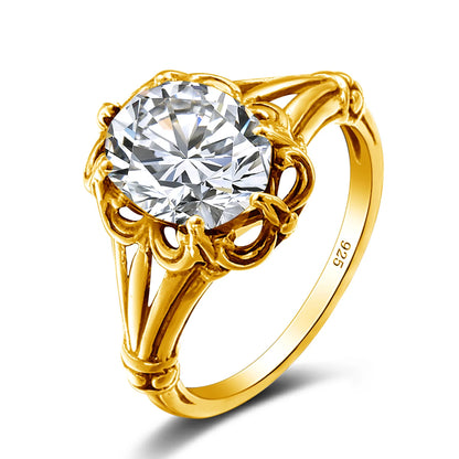 Damen-Ring aus Gelbgold mit ovalem Mystic Topas 8x10mm handgefertigt Schmuckgeschenk