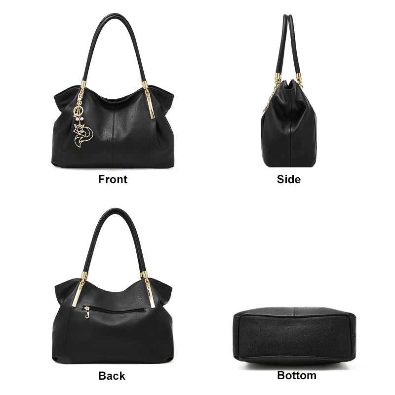 Damen Schultertasche aus Genuine Leather im eleganten Stil