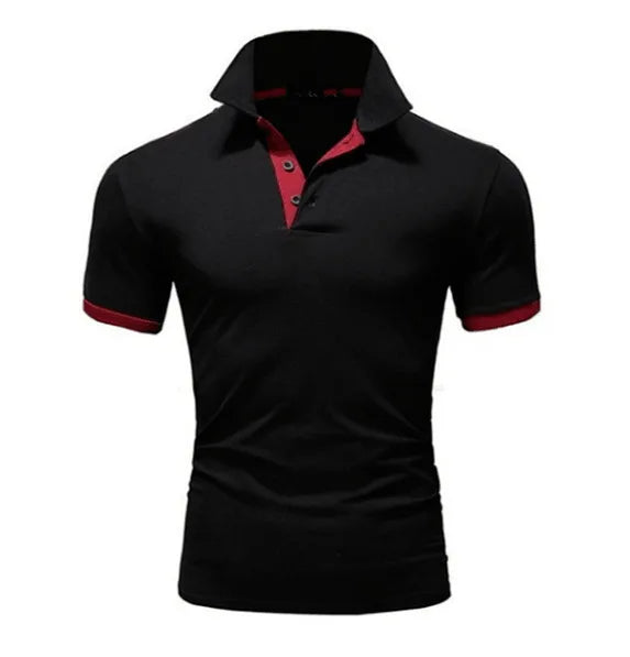Klassisches Herren-Poloshirt mit amerikanischem Revers, Knopfleiste und langen Ärmeln – ideal für den Herbst